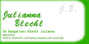 julianna blechl business card